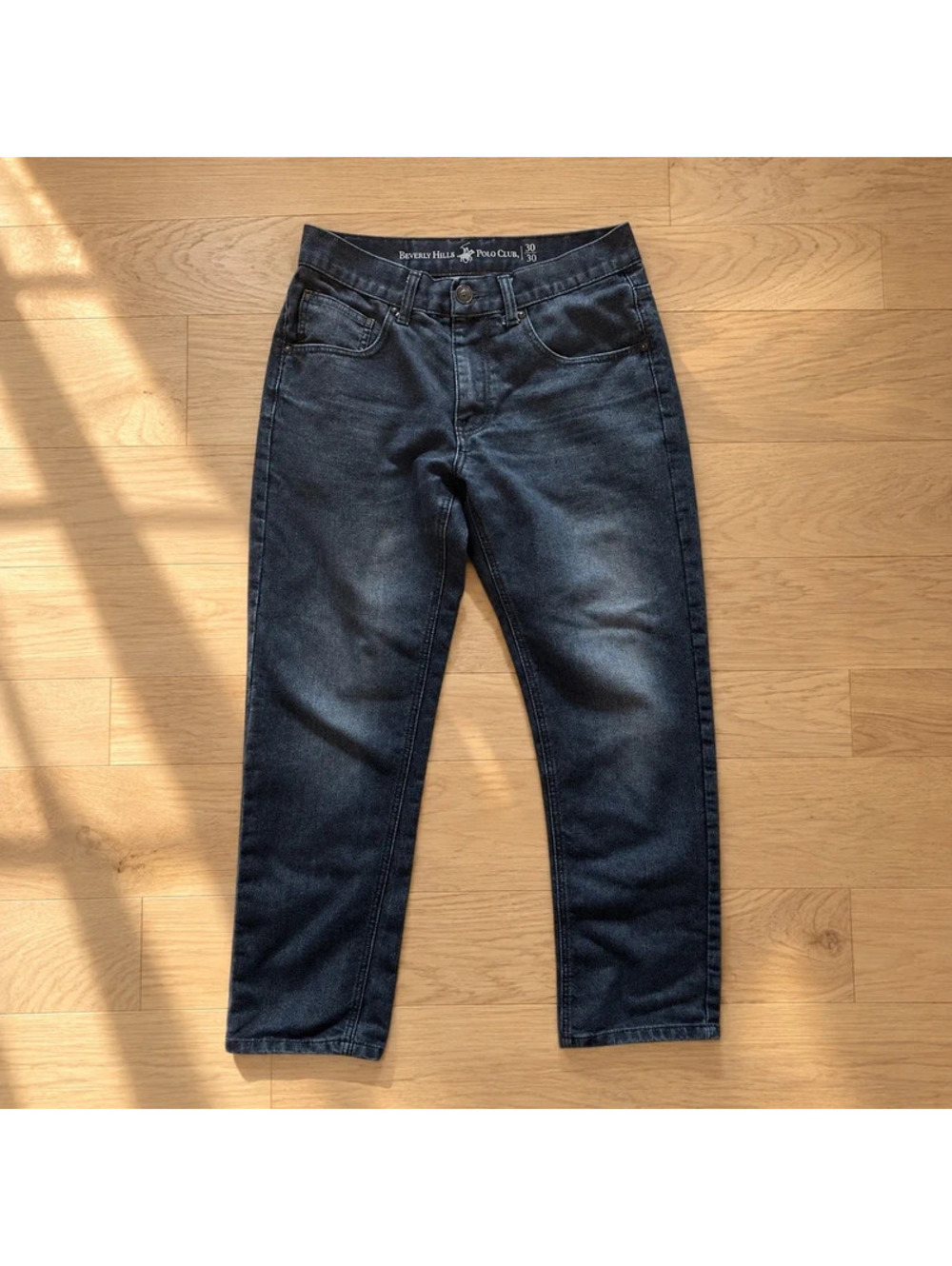 Beverly Hills Polo Club Men’s 30x30 Dark Wash Straight Leg Denim Jeans